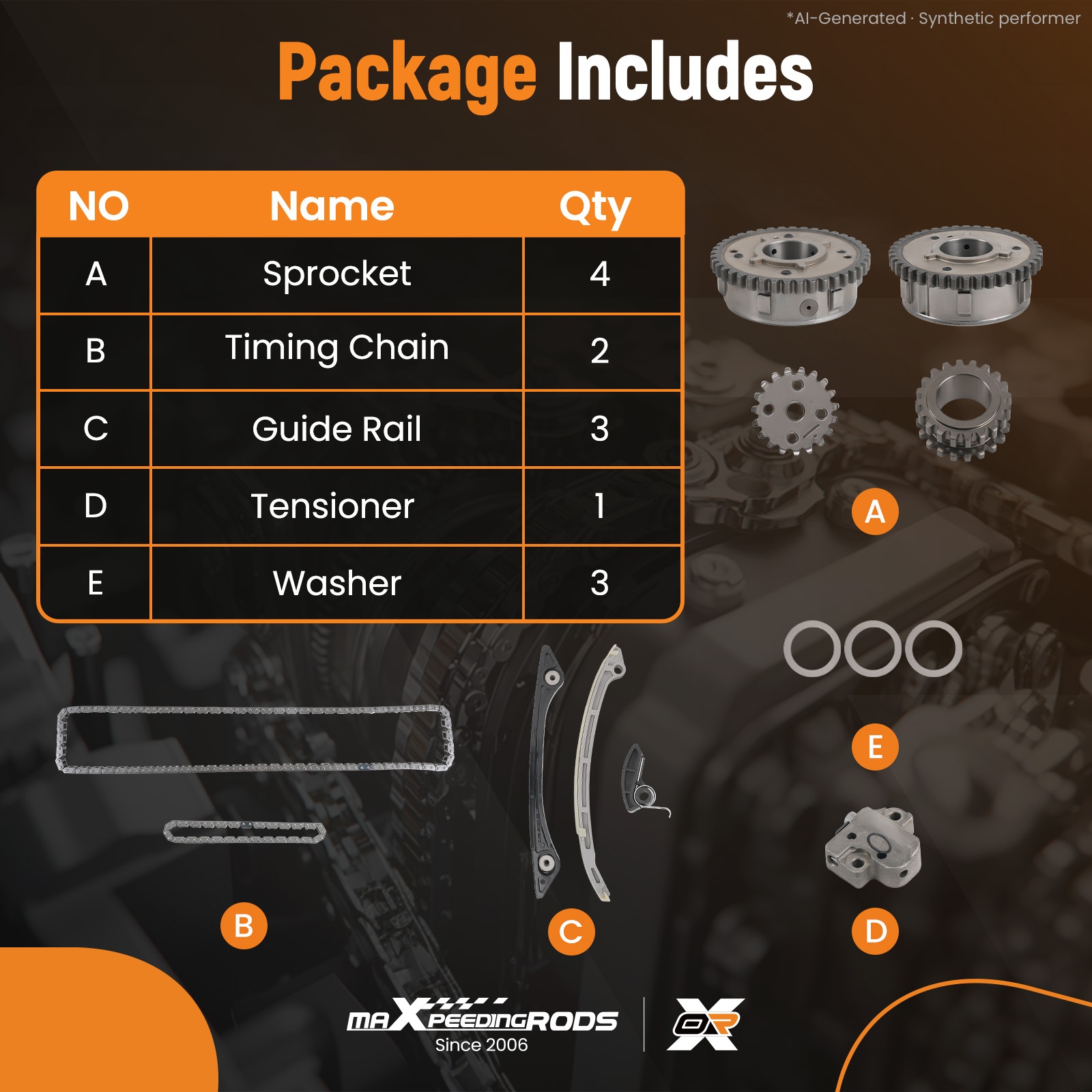 Chain Sprocket Set - Timing Chain Set & VVT Sprocket