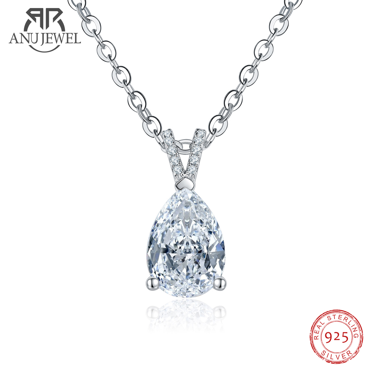 AnuJewel 2.5ct D Color Pear Cu - Ansi Chain ulasan dan harga