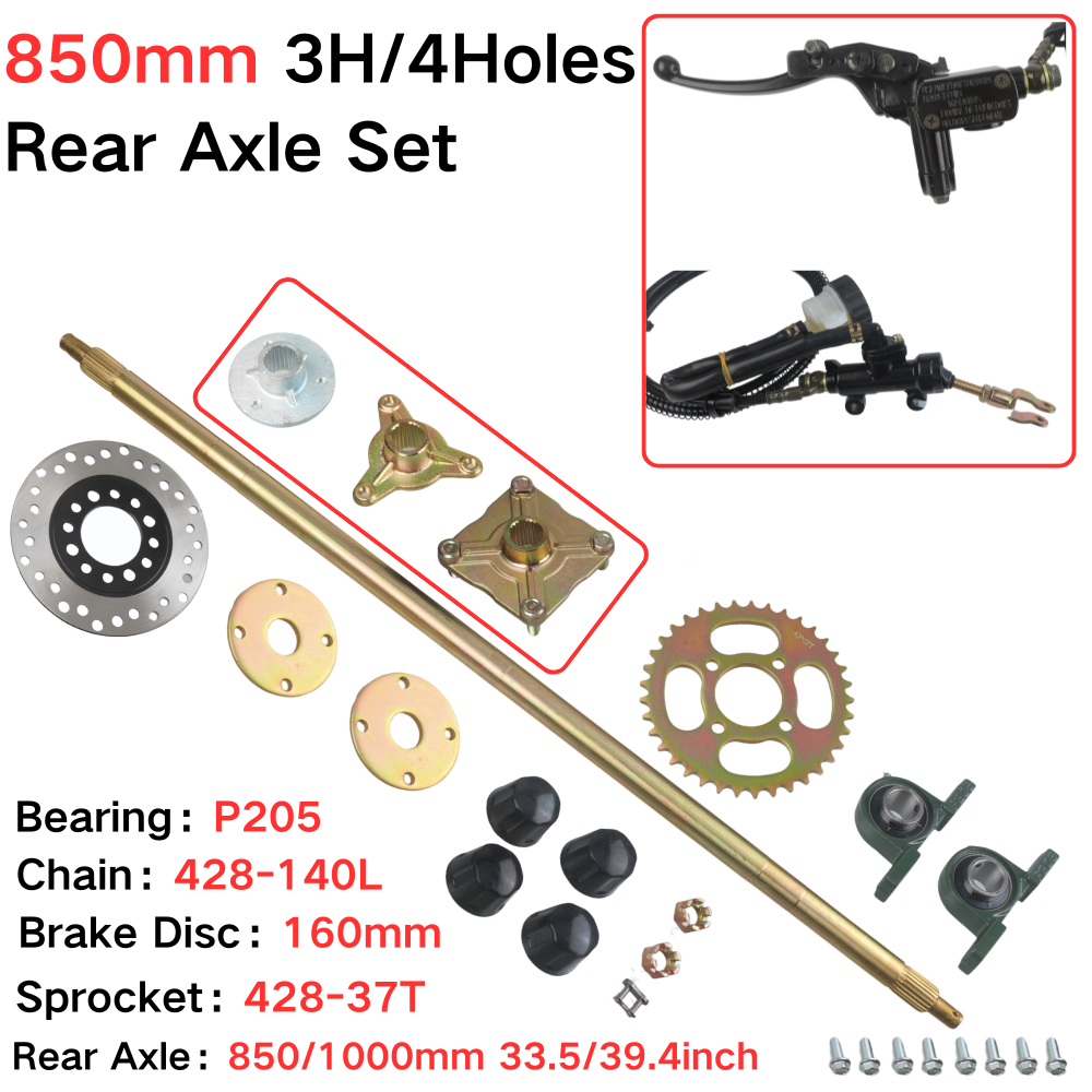 850Mm Rear Axle Complete Set W - Sprocket ulasan dan harga