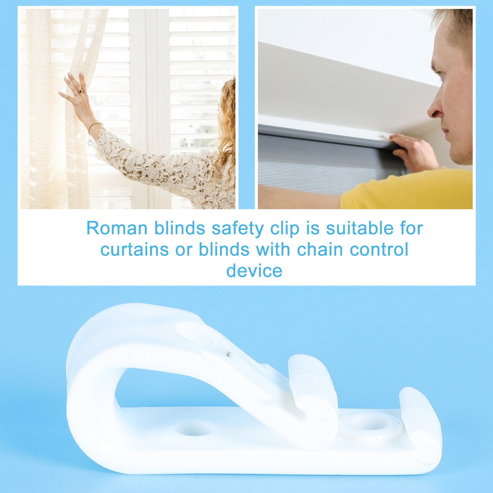 8Pcs Roman Blind Cord Safety C - Roller Chain ulasan dan harga