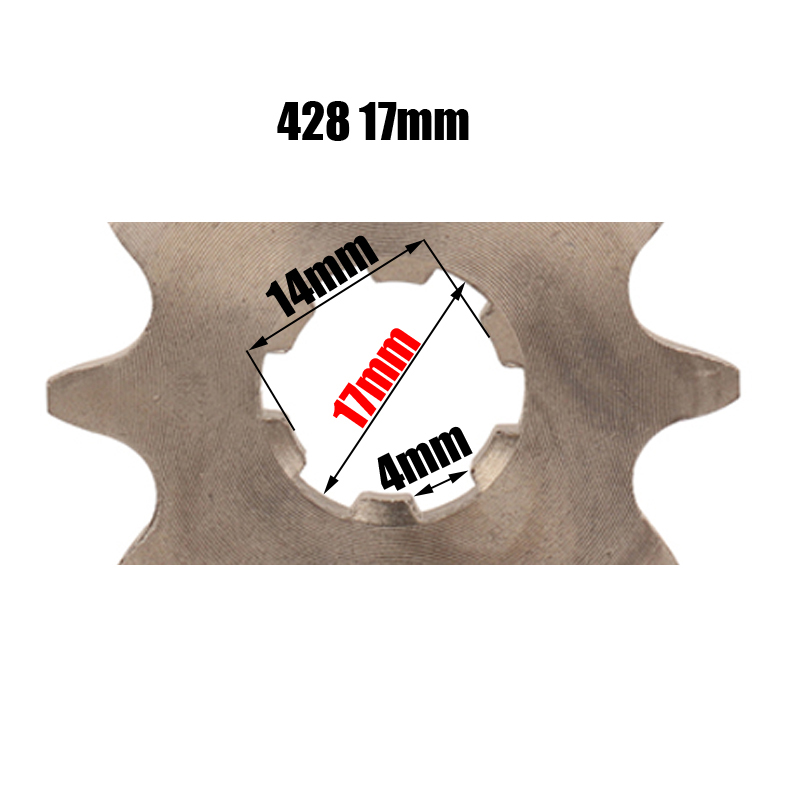 10T Tooth 428 ID 17mm /20mm Fr - 428 Chain ulasan dan harga